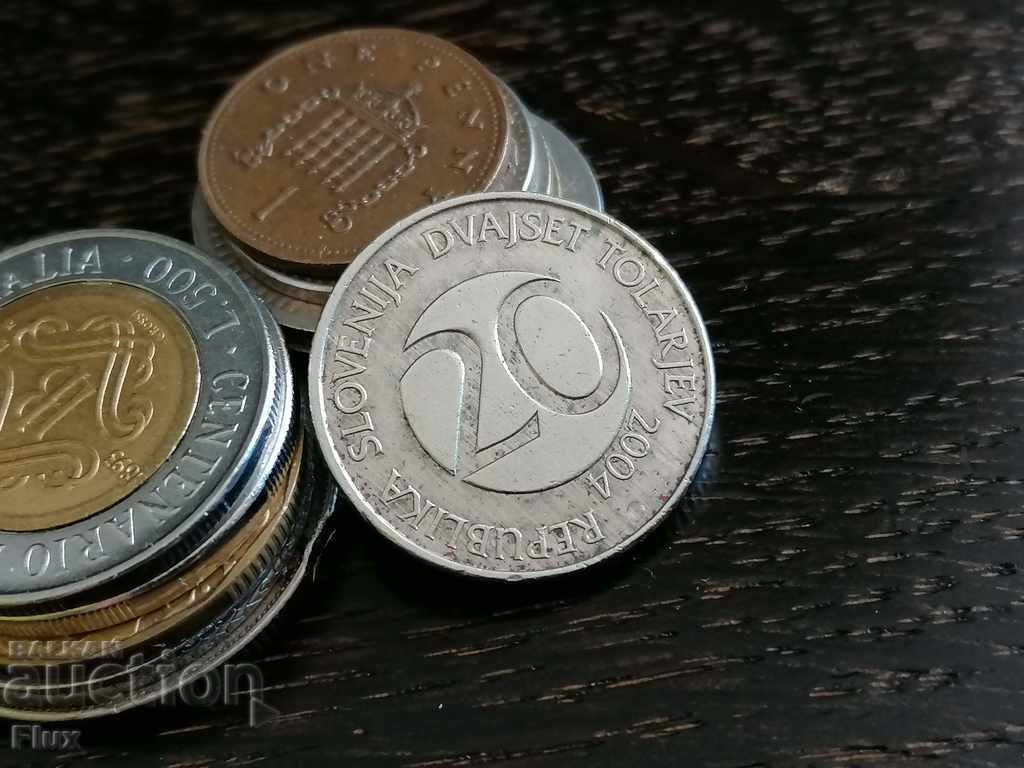 Mонета - Словения - 20 толара | 2004г.