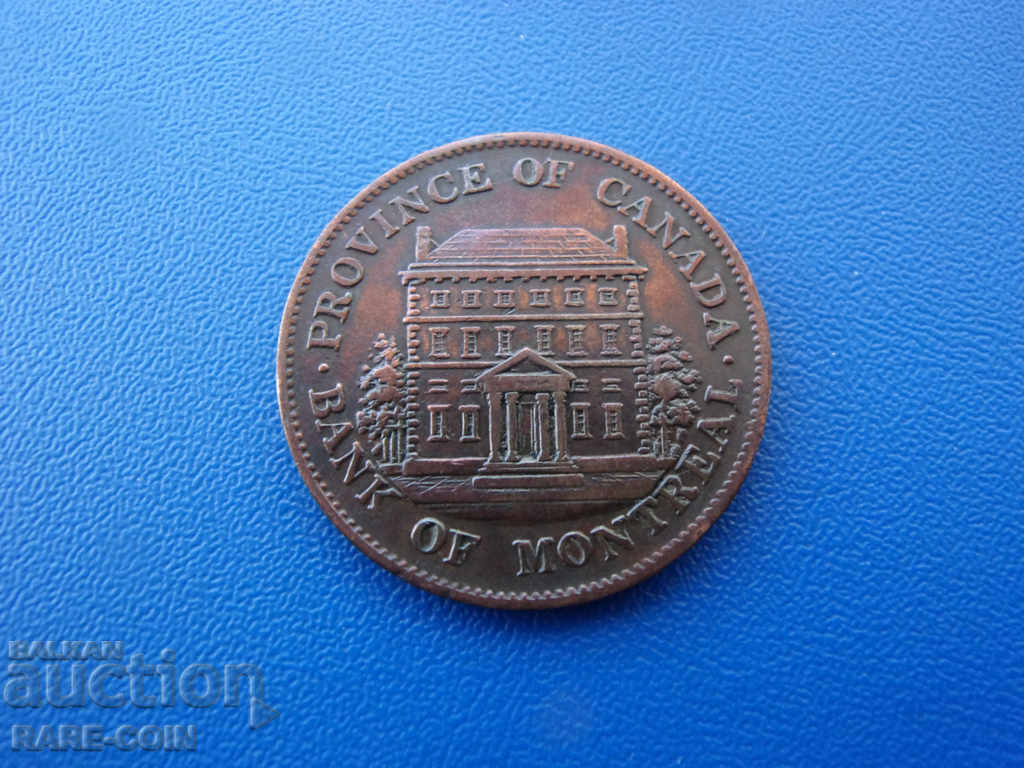 X (87) Montreal ½ Penny 1844 Rare