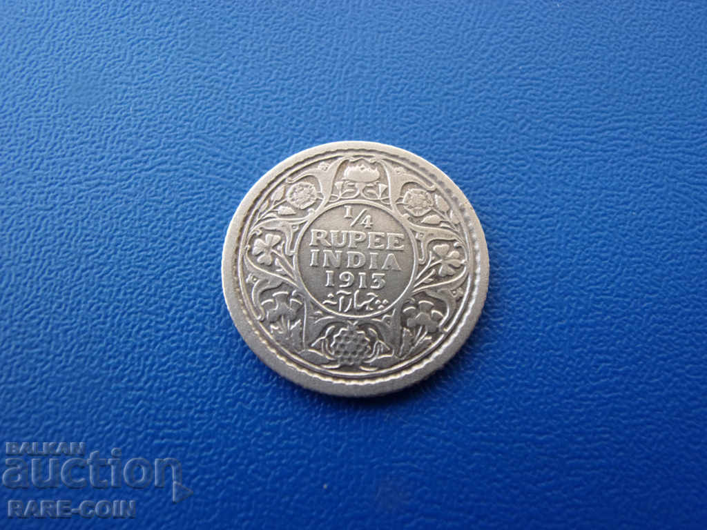 X (91) Ινδία ¼ Rupee 1913 Silver Rare
