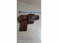 Leather pistol holster