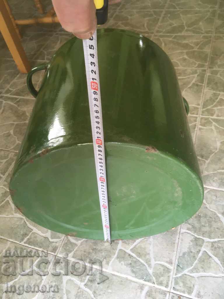 DISH ENAMELED WITH HUGE LID-50 LITERS FROM SOCA-1977 - 6 DISH ENAMELED WITH HUGE LID-50 LITERS FROM SOCA-1977 - 6