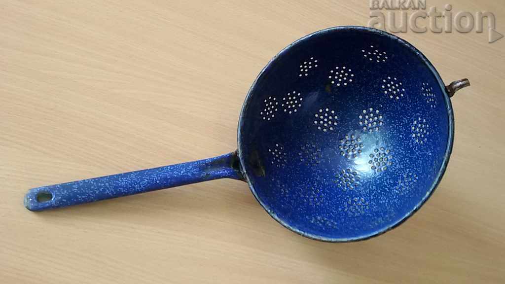 Old enameled colander, enameled dish - 5 Old enameled colander, enameled dish - 5