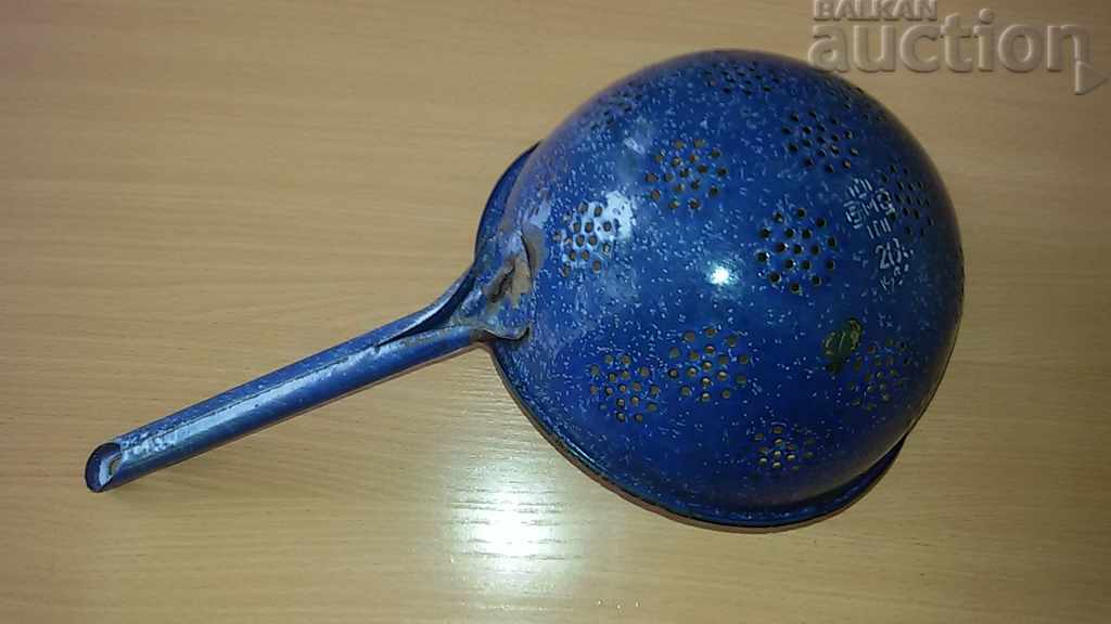 Old enameled colander, enameled dish - 6 Old enameled colander, enameled dish - 6