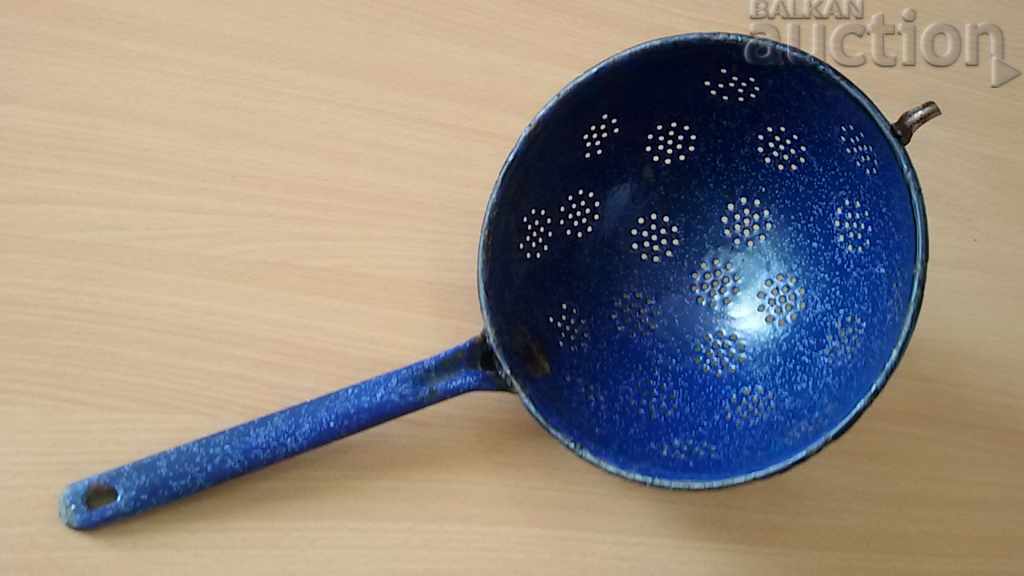 Old enameled colander, enameled dish - 7 Old enameled colander, enameled dish - 7