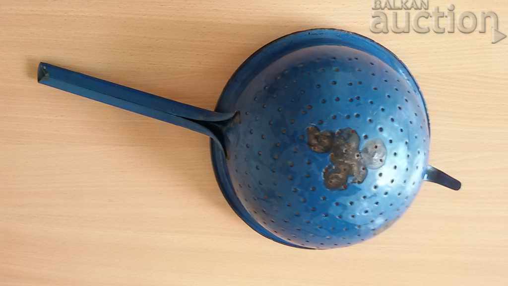 Old enameled colander, enameled dish - 5 Old enameled colander, enameled dish - 5