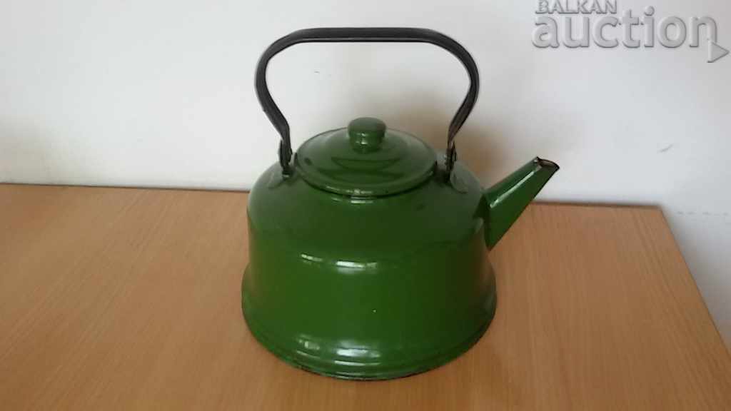 large retro vintage enameled teapot 50s with price 31.00 BGN | € 15.85