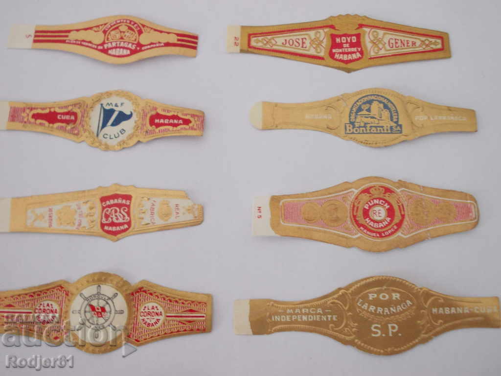 FOR COLLECTORS - advertising labels / cigar strips with price 25.00 BGN | € 12.78