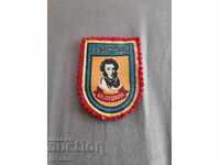 Emblemă veche de școală, insignă Școala Gimnazială 33 Al. Pușkin