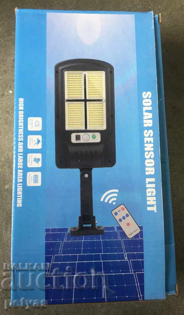 Solar wall lamp with motion sensor and remote
