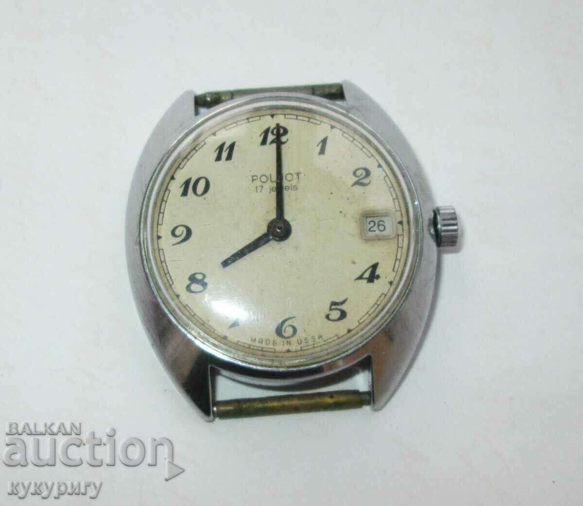 Стар Соц СССР руски ръчен мъжки часовник Полет POLJOT 17J