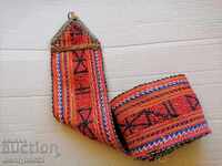 Παλιός χειροποίητος πλεκτός ζώνη ζώνη παραδοσιακή φορεσιά