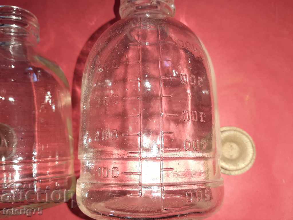 Measuring bottles from Molded Glass-PYROVER-1970s with price 15.00 BGN | € 7.67 Measuring bottles from Molded Glass-PYROVER-1970s with price 15.00 BGN | € 7.67