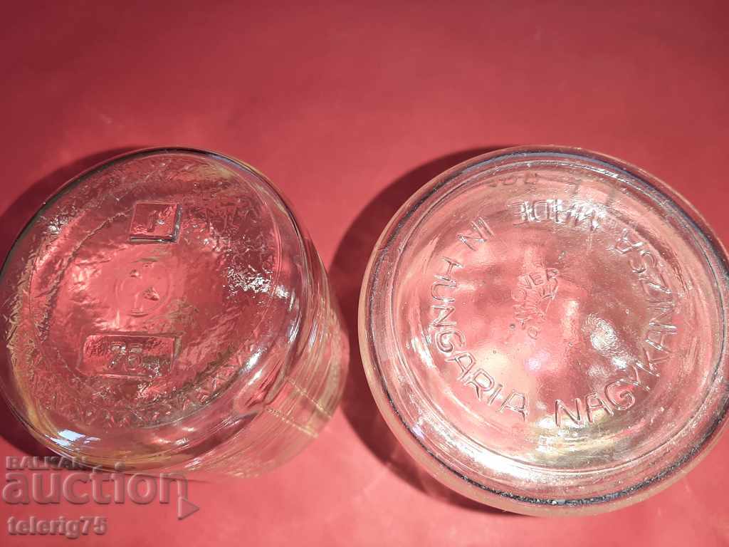 Auction Measuring bottles from Molded Glass-PYROVER-1970s Auction Measuring bottles from Molded Glass-PYROVER-1970s