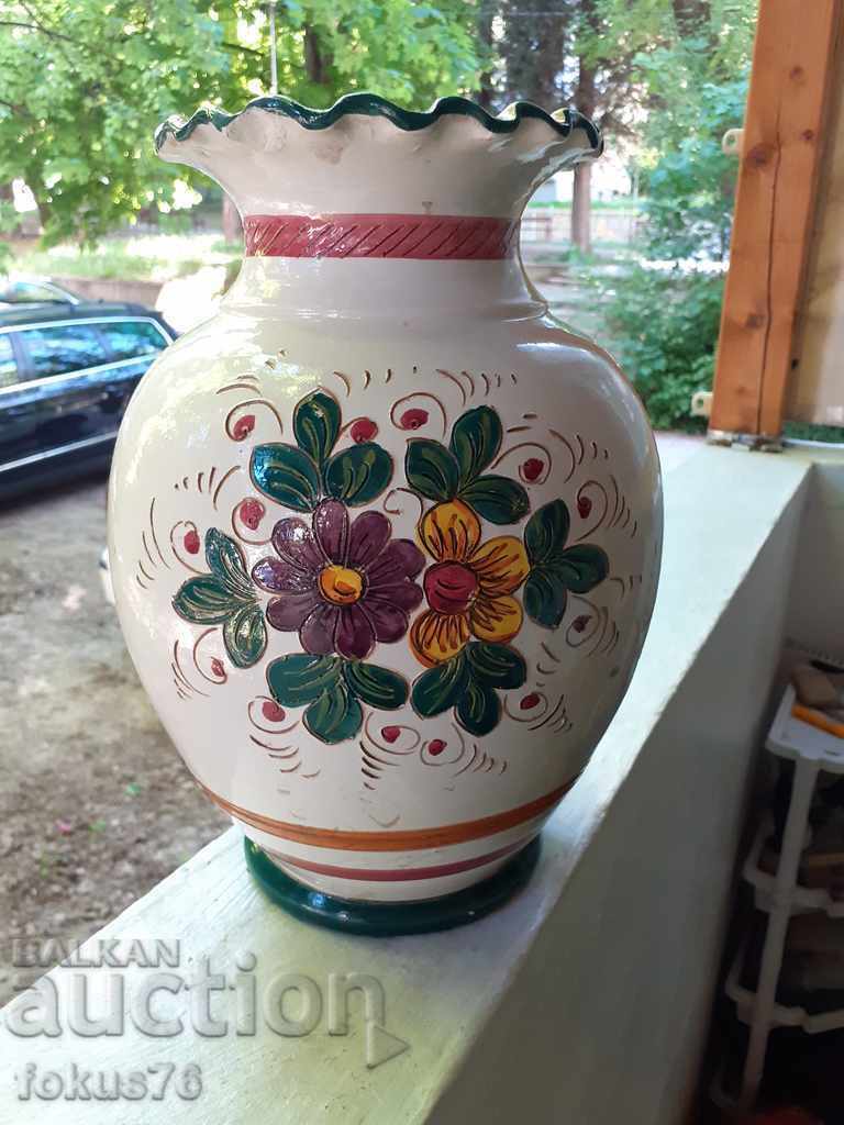 Very beautiful old hand-painted ceramic vase - Italy with price 230.00 BGN | € 117.60