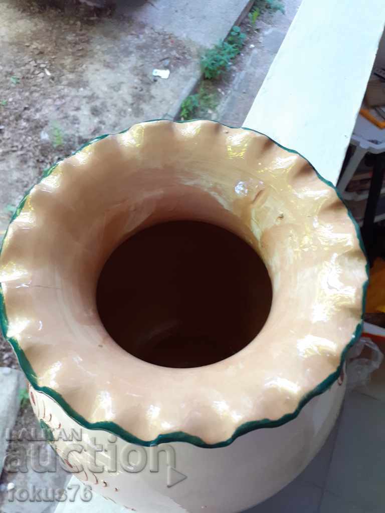 Very beautiful old hand-painted ceramic vase - Italy - 5