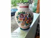 Много красива стара ръчно рисувана ваза керамика - Италия