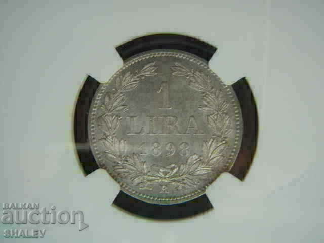1 Lira 1898 San Marino - NGC MS63! - 5 1 Lira 1898 San Marino - NGC MS63! - 5