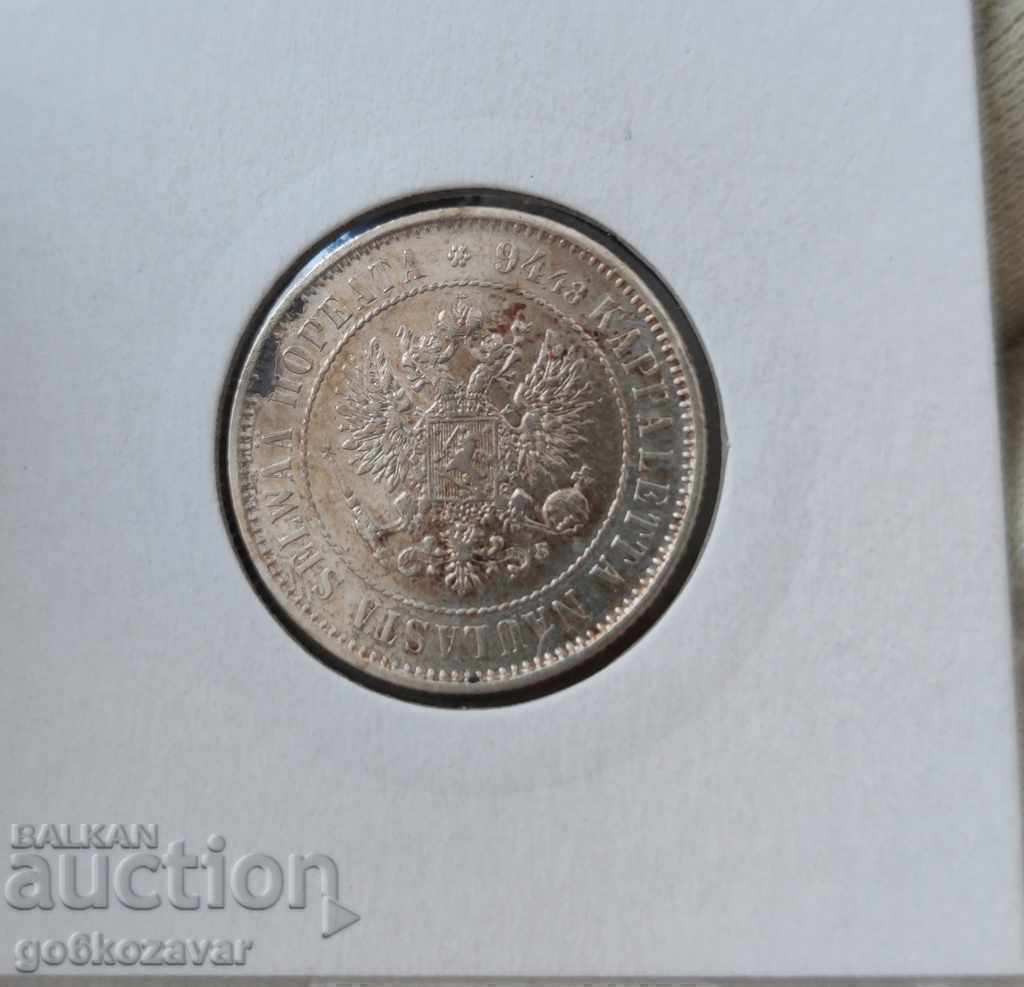 Παράδοση Φινλανδία (Ρωσία) 1 μάρκα 1874 Ασήμι! Παράδοση Φινλανδία (Ρωσία) 1 μάρκα 1874 Ασήμι!