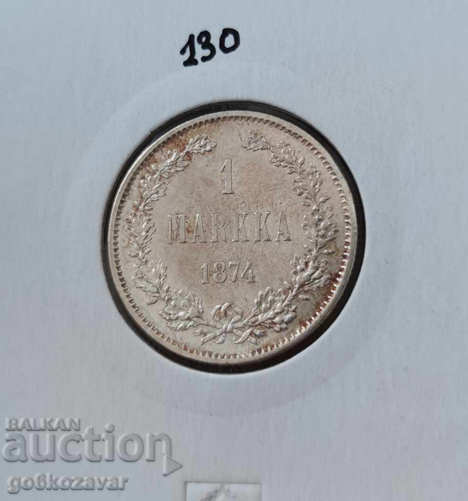 Φινλανδία (Ρωσία) 1 μάρκα 1874 Ασήμι! - 5 Φινλανδία (Ρωσία) 1 μάρκα 1874 Ασήμι! - 5