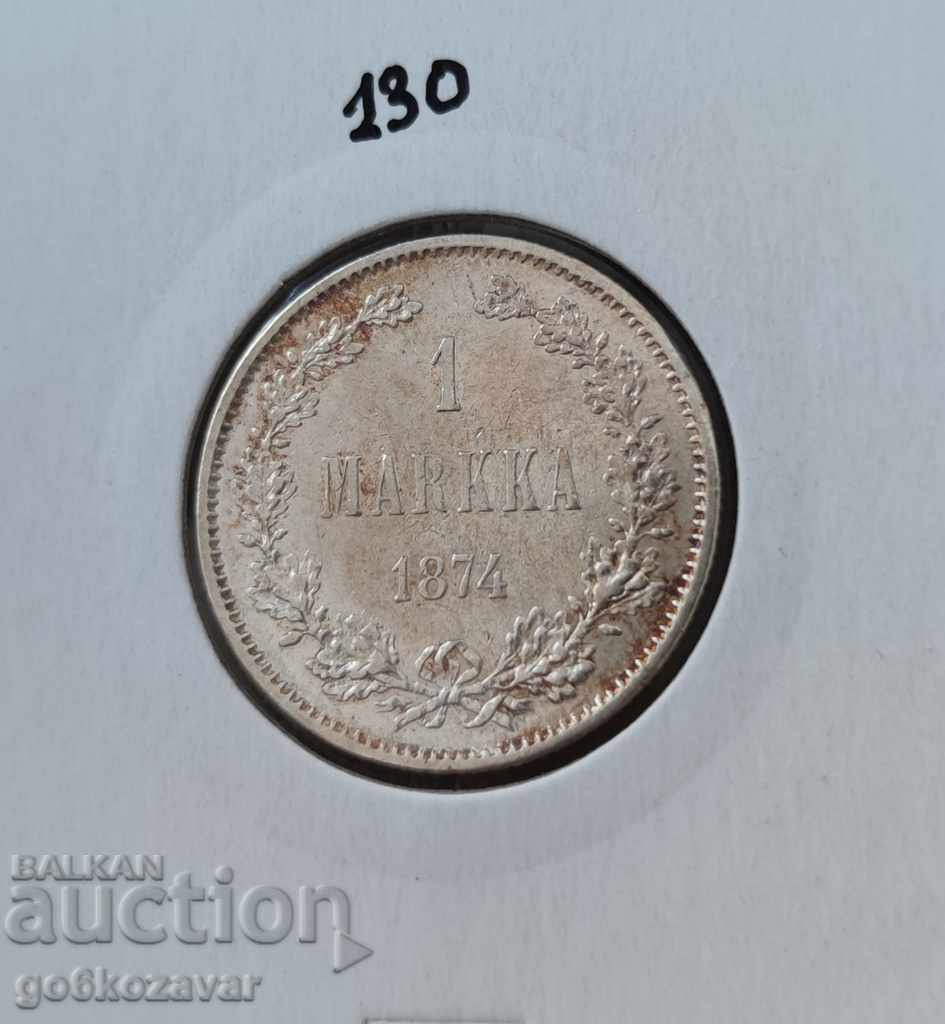 Finland (Russia) 1 mark 1874 Silver!