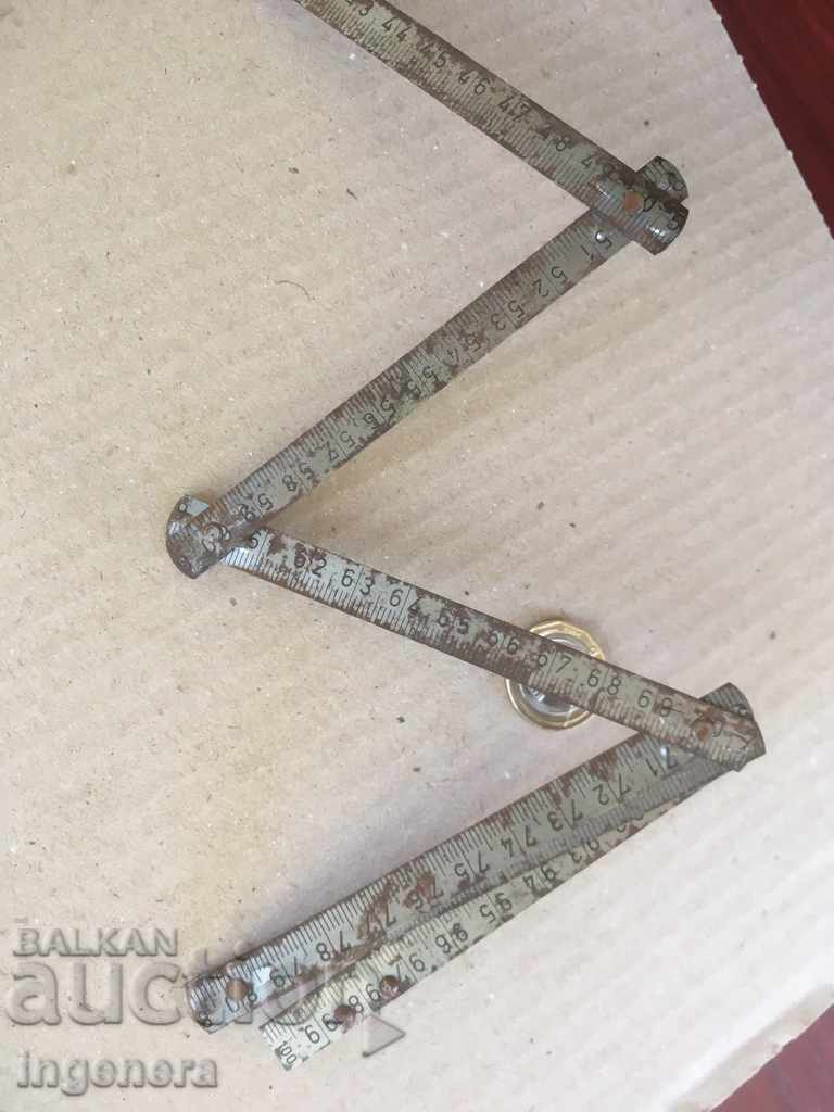 Auction METER OLD FOLDING METAL TOOL Auction METER OLD FOLDING METAL TOOL