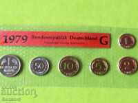 Set of change coins Germany 1979 "G" Proof