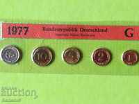 Set de monede de schimb / pfennigs / Germania 1977 "G" Dovadă