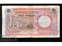 НИГЕРИЯ NIGERIA 1 НАЙРА issue 1967 - серия - B