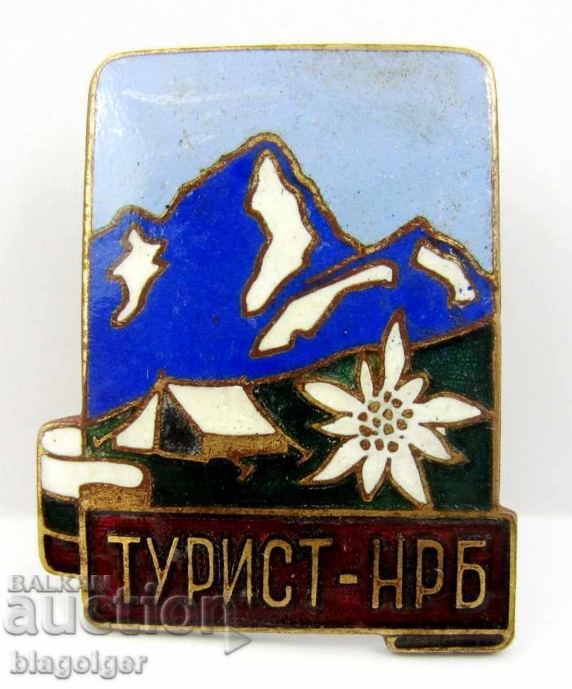 Insigna turistica-Turist NRB-Vint-Email-Soc - 5