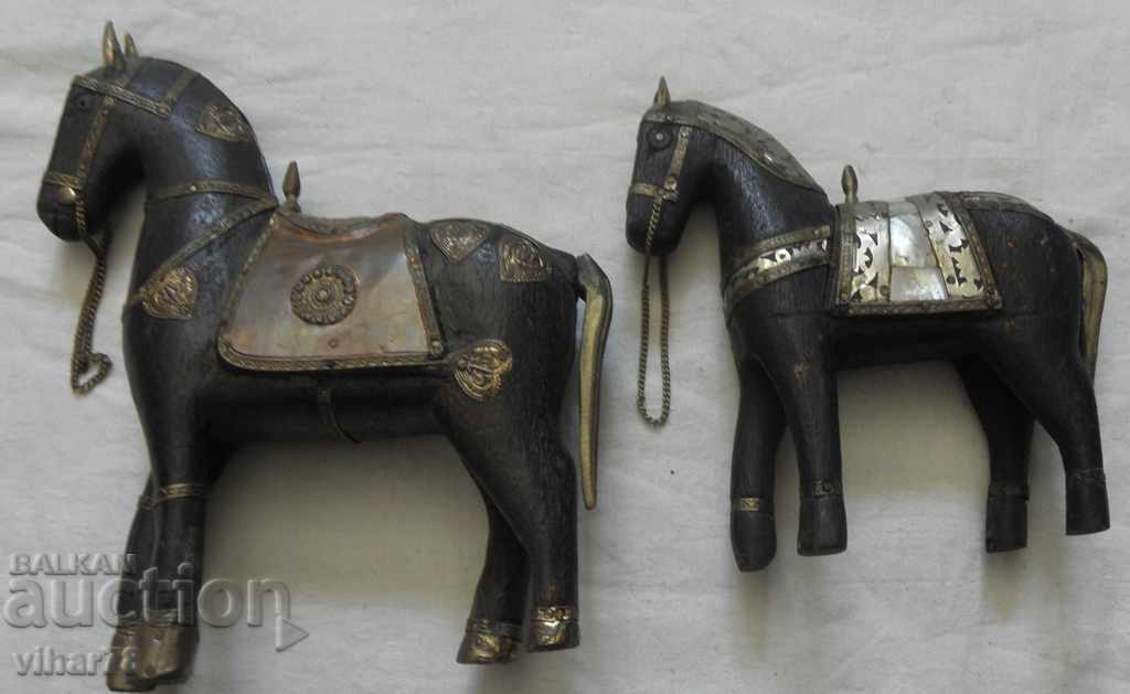 TWO OLD HORSE FIGURES