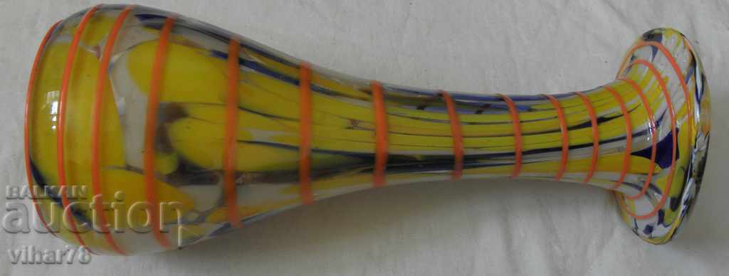 Auction  OLD MORANO CRYSTAL GLASS VASE