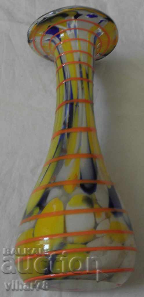 OLD MORANO CRYSTAL GLASS VASE - 6