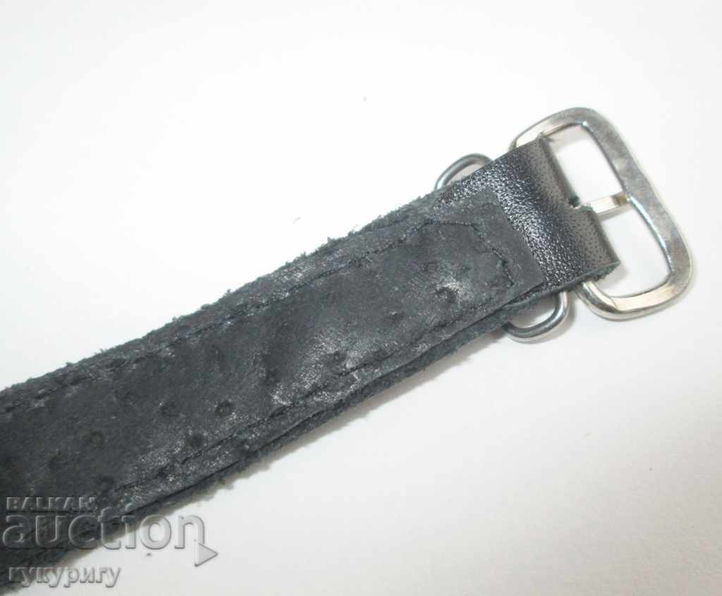 Old leather strap chain for antique wristwatch - 5 Old leather strap chain for antique wristwatch - 5