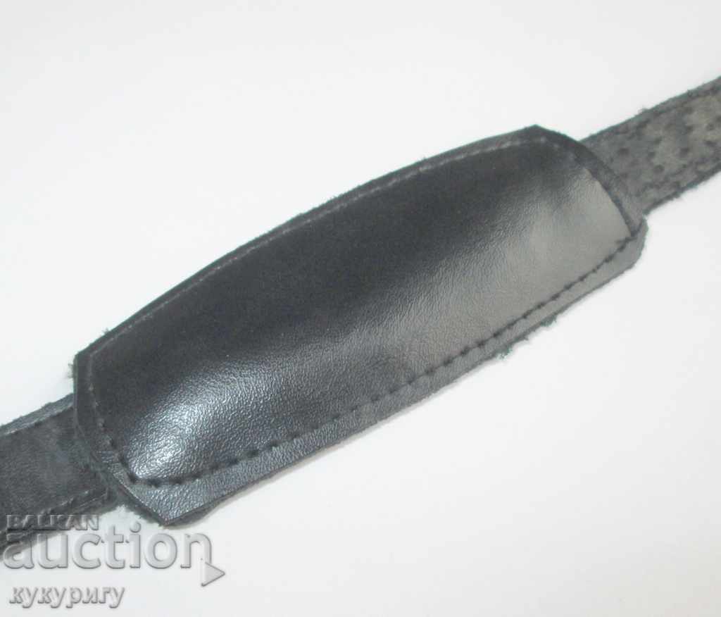 Old leather strap chain for antique wristwatch - 6 Old leather strap chain for antique wristwatch - 6