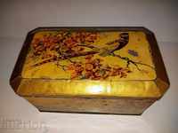 OLD LARGE METAL BOX LITHOGRAPHY HESS MOSTRA DEPUSA
