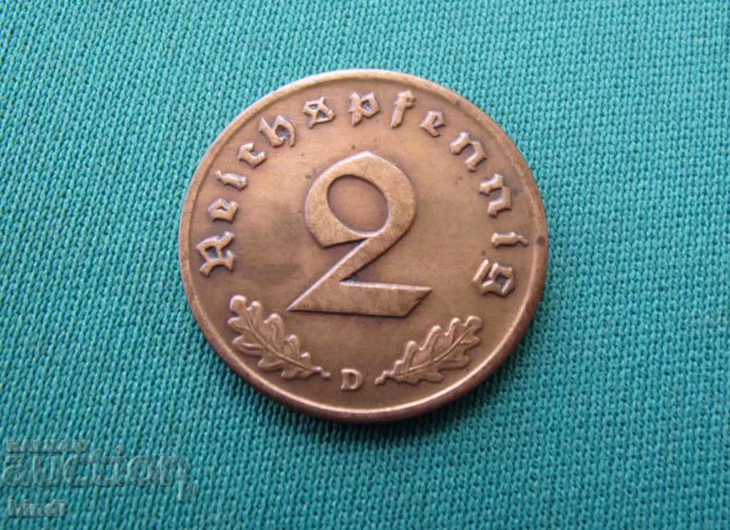 Germania III Reich 2 Pfennig 1937 D Rare cu preț € 3.97 | 7.76 BGN Germania III Reich 2 Pfennig 1937 D Rare cu preț € 3.97 | 7.76 BGN
