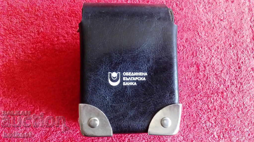 Auction Old leather company bag wallet OBBanka WUNION Auction Old leather company bag wallet OBBanka WUNION