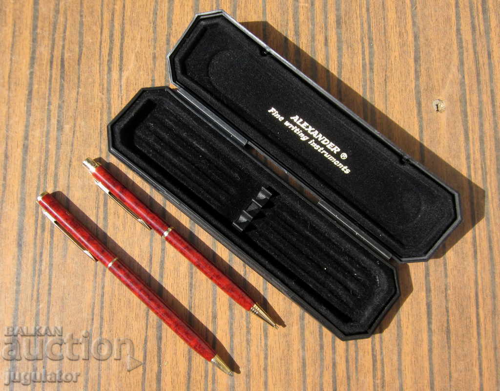 Delivery of ALEXANDER gold-plated mechanical pencil and ballpoint pen set