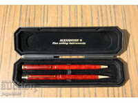 set of gilded mechanical pencil and pen ALEXANDER