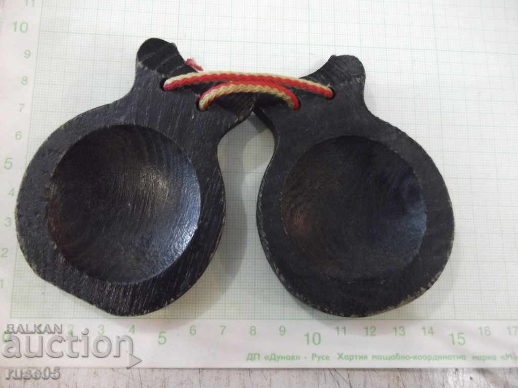 Wooden castanets - 2 with price 15.00 BGN | € 7.67 Wooden castanets - 2 with price 15.00 BGN | € 7.67