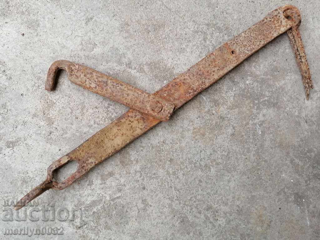 Старо резе заключалка кука ченгел ковано желязо мандало