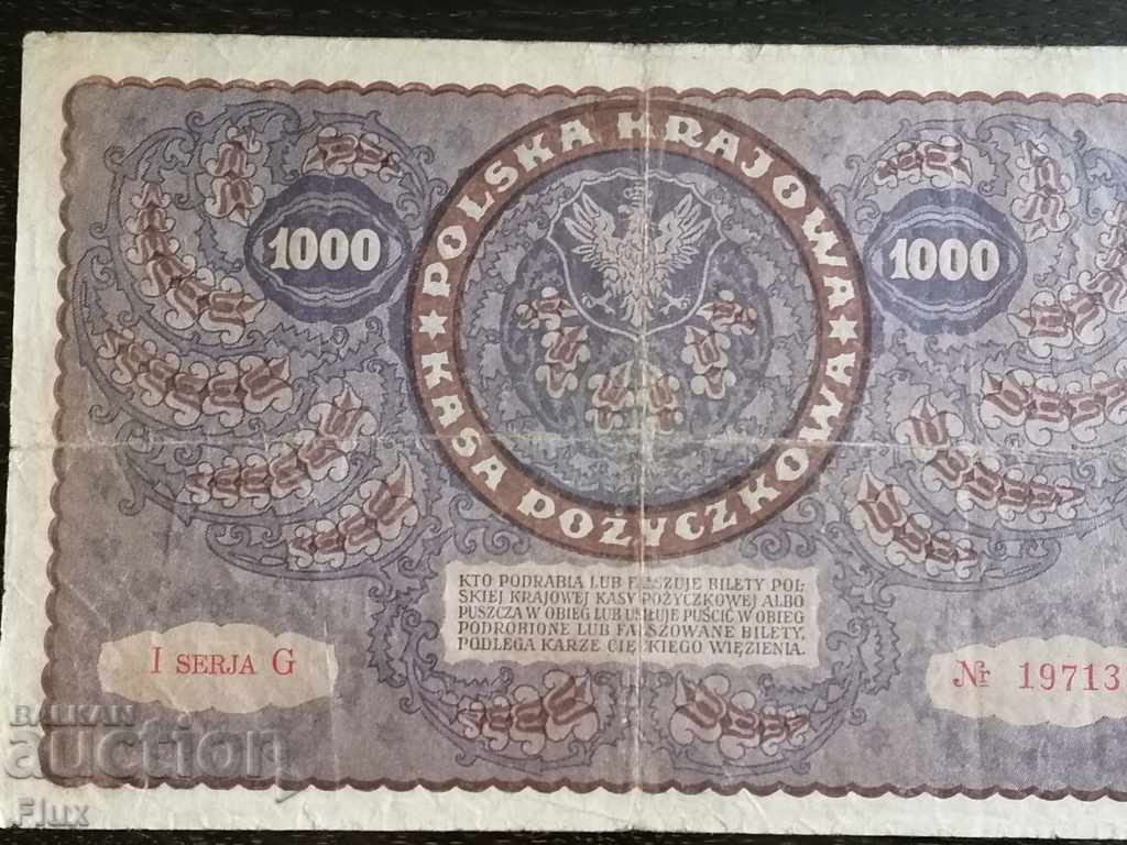 Banknote - Poland - 1000 stamps 1917 - 5 Banknote - Poland - 1000 stamps 1917 - 5