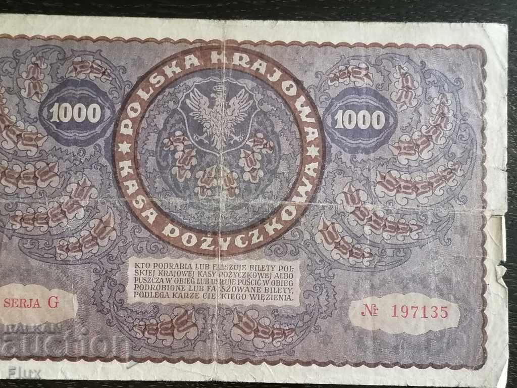Banknote - Poland - 1000 stamps 1917 - 6 Banknote - Poland - 1000 stamps 1917 - 6