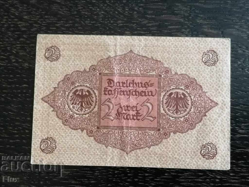Banknote - Germany - 2 stamps 1920 with price 7.00 BGN | € 3.58 Banknote - Germany - 2 stamps 1920 with price 7.00 BGN | € 3.58