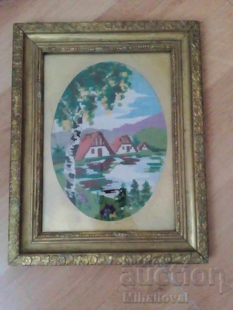 Auction Tapestry "Village in the Alps" Auction Tapestry "Village in the Alps"