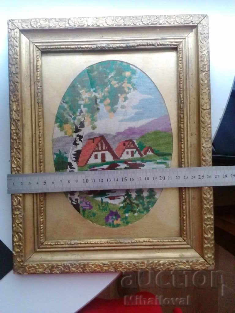 Delivery of Tapestry "Village in the Alps" Delivery of Tapestry "Village in the Alps"