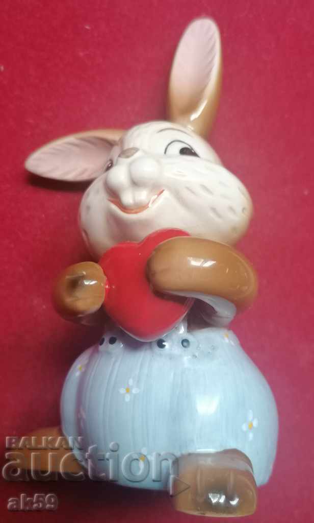 Figurină din porțelan iepure „Goebel kaninchen herz”