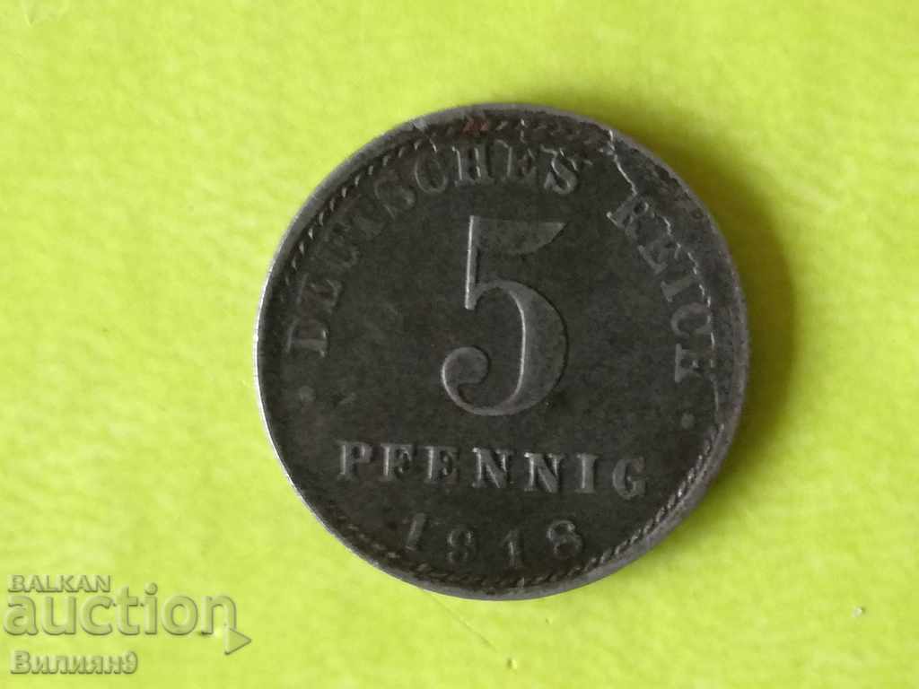 5 pfennig 1918 '' A '' Germania
