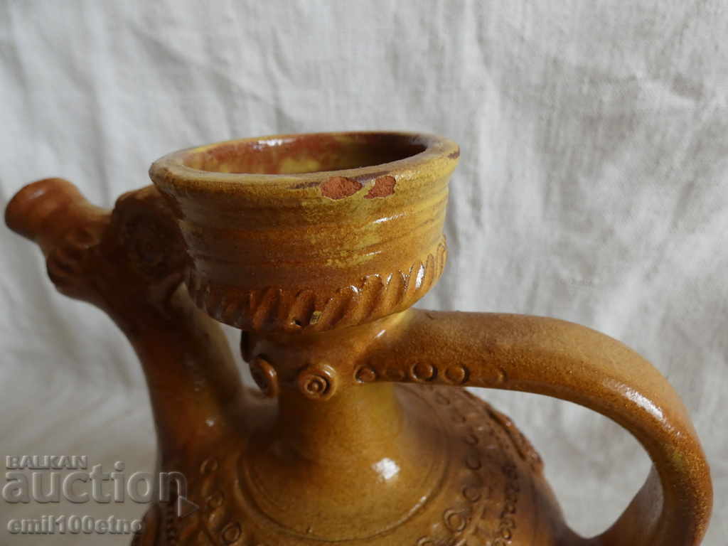 Kana - cronder with 4 cups author's ceramics Tsonko Troyan 1996 with price 20.00 BGN | € 10.23 Kana - cronder with 4 cups author's ceramics Tsonko Troyan 1996 with price 20.00 BGN | € 10.23