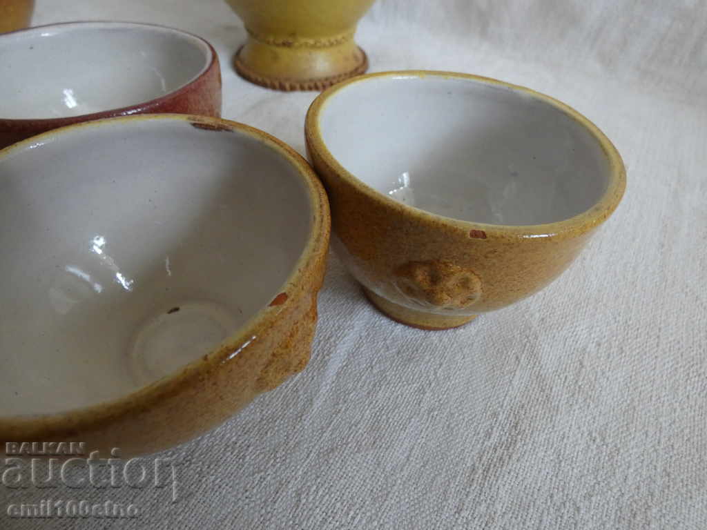 Kana - cronder with 4 cups author's ceramics Tsonko Troyan 1996 - 5 Kana - cronder with 4 cups author's ceramics Tsonko Troyan 1996 - 5